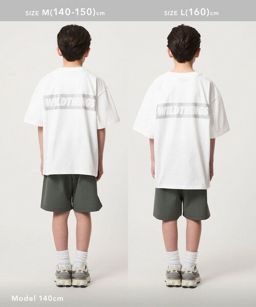 green label relaxing / グリーンレーベル リラクシング カットソー | 【別注】＜WILD THINGS＞ ロゴ ショートスリーブ Tシャツ / キッズ 140cm-160cm | 詳細6