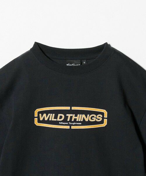 green label relaxing / グリーンレーベル リラクシング カットソー | 【別注】＜WILD THINGS＞ ロゴ ショートスリーブ Tシャツ / キッズ 140cm-160cm | 詳細7