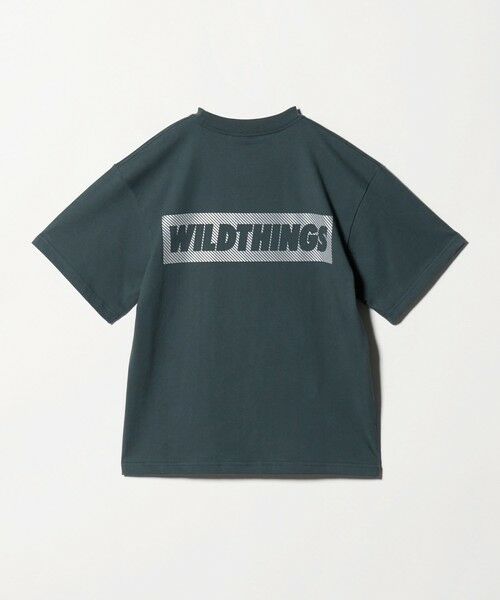 green label relaxing / グリーンレーベル リラクシング カットソー | 【別注】＜WILD THINGS＞ ロゴ ショートスリーブ Tシャツ / キッズ 140cm-160cm | 詳細9