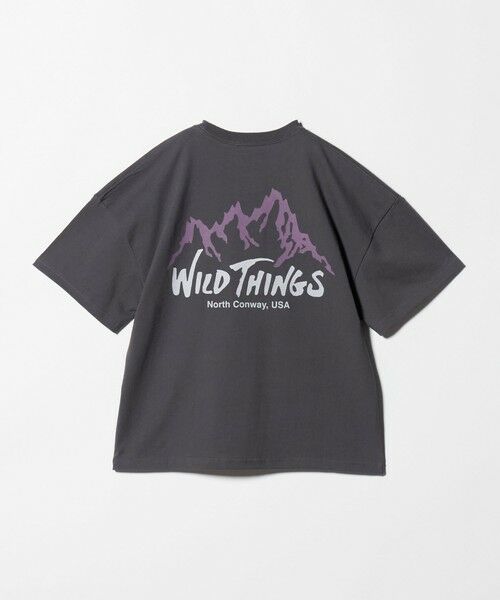 green label relaxing / グリーンレーベル リラクシング カットソー | 【別注】＜WILD THINGS＞ マウンテン ショートスリーブ Tシャツ / キッズ 140cm-160cm | 詳細4