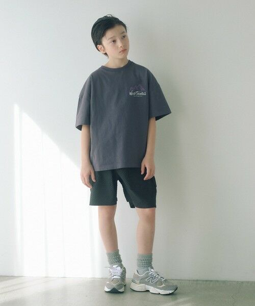 green label relaxing / グリーンレーベル リラクシング カットソー | 【別注】＜WILD THINGS＞ マウンテン ショートスリーブ Tシャツ / キッズ 140cm-160cm | 詳細2