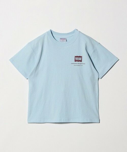 green label relaxing / グリーンレーベル リラクシング カットソー | 【別注】＜BOOK CLUB＞ロゴ Tシャツ / キッズ 140cm-150cm（LT.BLUE）