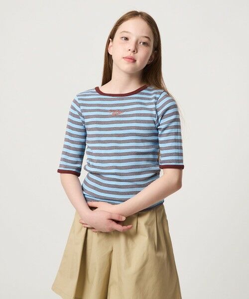 green label relaxing / グリーンレーベル リラクシング カットソー | 【別注】＜Robert P. Miller＞5分袖 Tシャツ / キッズ  140cm-150cm | 詳細15