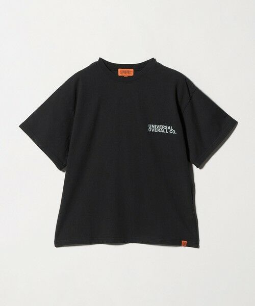 green label relaxing / グリーンレーベル リラクシング カットソー | 【別注】＜UNIVERSAL OVERALL＞ロゴ Tシャツ / キッズ  140cm-160cm（BLACK）