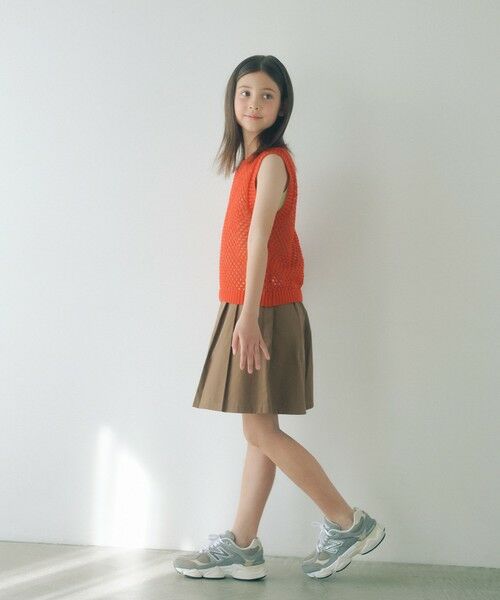 green label relaxing / グリーンレーベル リラクシング ベスト | サマーニットベスト ＋ キャミ セット / キッズ 140cm-160cm | 詳細1