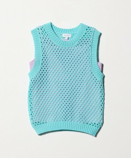 green label relaxing / グリーンレーベル リラクシング ベスト | サマーニットベスト ＋ キャミ セット / キッズ 140cm-160cm（LT.BLUE）