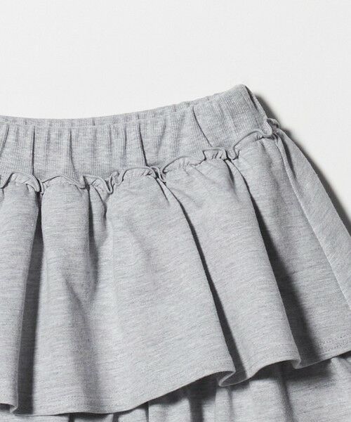 green label relaxing / グリーンレーベル リラクシング ショート・ハーフ・半端丈パンツ | ミニ裏毛 フリル キュロット（グレー）140cm-160cm | 詳細5
