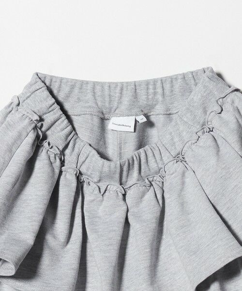 green label relaxing / グリーンレーベル リラクシング ショート・ハーフ・半端丈パンツ | ミニ裏毛 フリル キュロット（グレー）140cm-160cm | 詳細6
