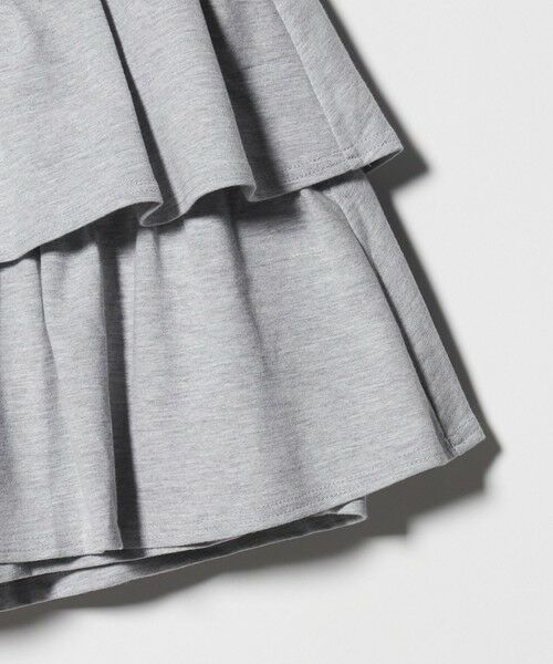 green label relaxing / グリーンレーベル リラクシング ショート・ハーフ・半端丈パンツ | ミニ裏毛 フリル キュロット（グレー）140cm-160cm | 詳細7