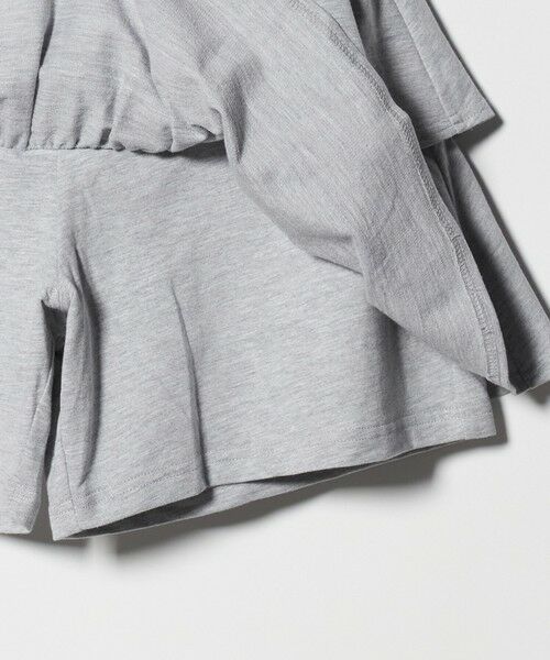 green label relaxing / グリーンレーベル リラクシング ショート・ハーフ・半端丈パンツ | ミニ裏毛 フリル キュロット（グレー）140cm-160cm | 詳細8