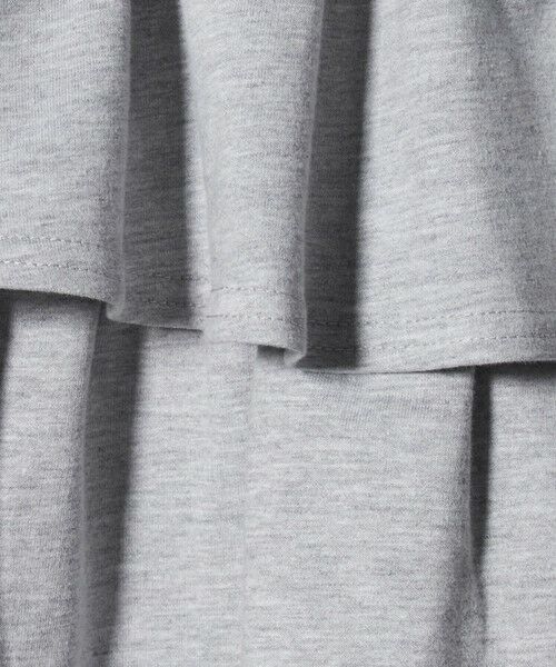green label relaxing / グリーンレーベル リラクシング ショート・ハーフ・半端丈パンツ | ミニ裏毛 フリル キュロット（グレー）140cm-160cm | 詳細9