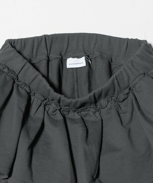 green label relaxing / グリーンレーベル リラクシング ショート・ハーフ・半端丈パンツ | ミニ裏毛 フリル キュロット（ダークグレー）140cm-160cm | 詳細5