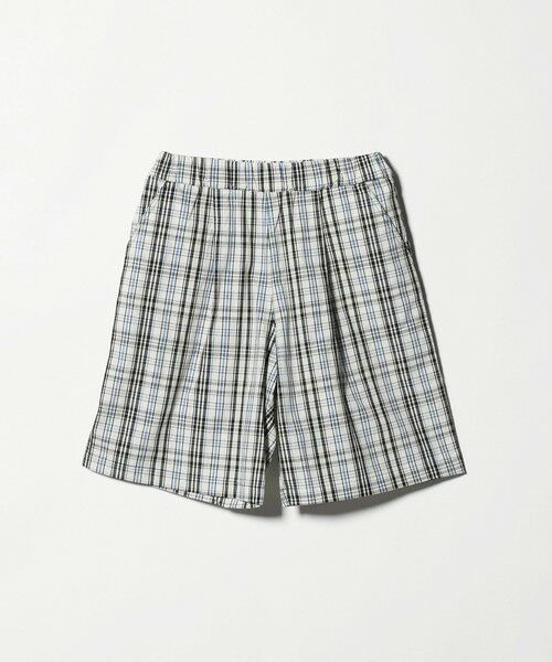 green label relaxing / グリーンレーベル リラクシング ショート・ハーフ・半端丈パンツ | チェック ハーフパンツ キッズ / 140cm—160cm（OFF WHITE）