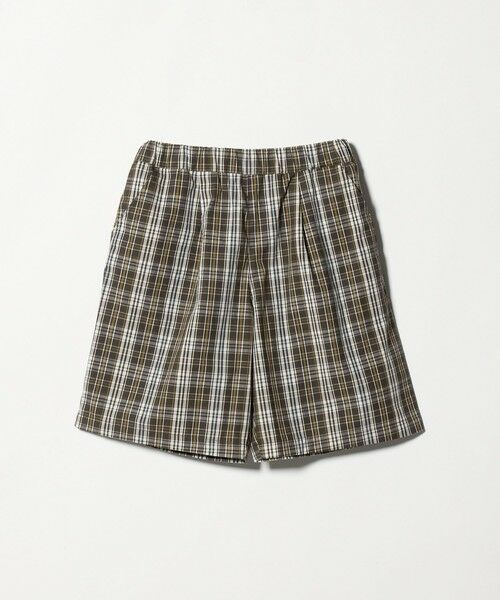 green label relaxing / グリーンレーベル リラクシング ショート・ハーフ・半端丈パンツ | チェック ハーフパンツ キッズ / 140cm—160cm（MD.BROWN）