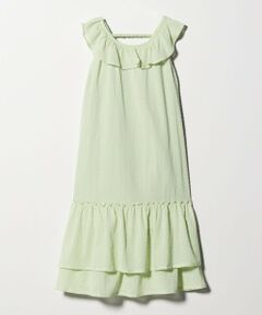 green label relaxing / グリーンレーベル リラクシング ロング・マキシ丈ワンピース | ドットフリルワンピース / キッズ 140cm-160cm