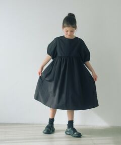 green label relaxing / グリーンレーベル リラクシング ロング・マキシ丈ワンピース | バックリボン タッサー ワンピース / キッズ 140cm-160cm