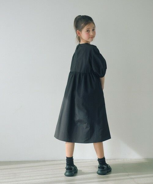 green label relaxing / グリーンレーベル リラクシング ロング・マキシ丈ワンピース | バックリボン タッサー ワンピース / キッズ 140cm-160cm | 詳細1