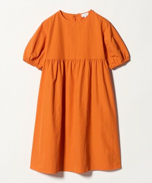 green label relaxing / グリーンレーベル リラクシング ロング・マキシ丈ワンピース | バックリボン タッサー ワンピース / キッズ 140cm-160cm（ORANGE）