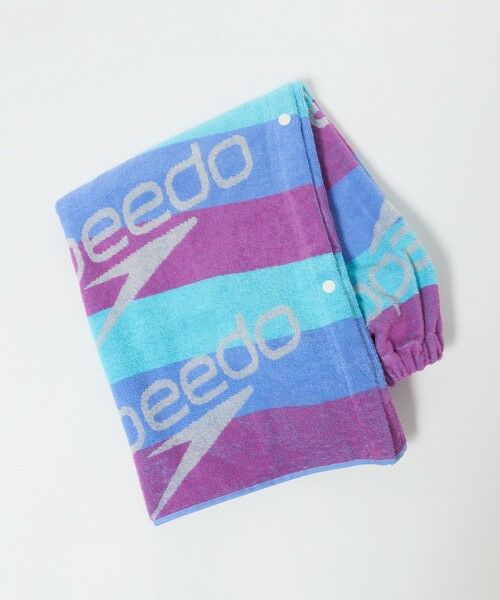green label relaxing / グリーンレーベル リラクシング 水着・スイムグッズ | 【WEB限定】＜SPEEDO＞スタックボーダー ラップタオル / キッズ（PURPLE）