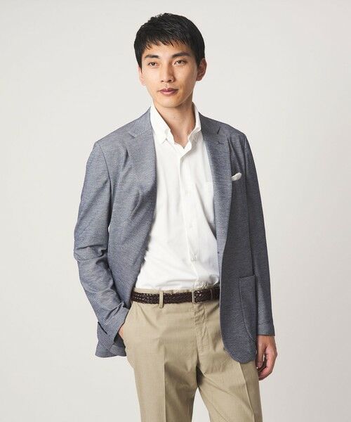green label relaxing / グリーンレーベル リラクシング シャツ・ブラウス | A+ COOL Pトリコット シャドーストライプ スタンダード ボタンダウン 半袖 ドレスシャツ -ストレッチ・イージーアイロン・接触冷感・吸水速乾- | 詳細3