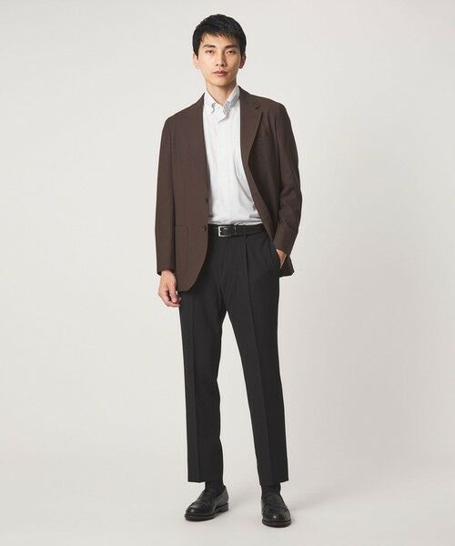 green label relaxing / グリーンレーベル リラクシング シャツ・ブラウス | A+ COOL Pトリコット ナローストライプ スタンダード ボタンダウン 半袖 ドレスシャツ -ストレッチ・イージーアイロン・接触冷感・吸水速乾- | 詳細1