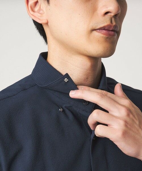 green label relaxing / グリーンレーベル リラクシング シャツ・ブラウス | ポリエステル ラッカン ソリッド スタンダード スナップ ボタンダウン 半袖 シャツ -ストレッチ・イージーアイロン・吸水速乾- | 詳細13