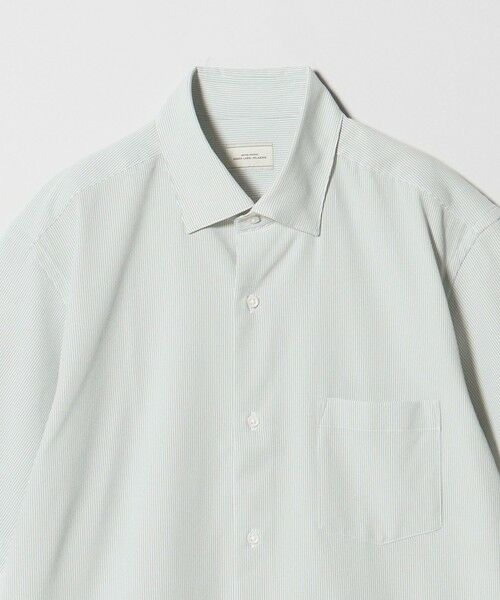 green label relaxing / グリーンレーベル リラクシング シャツ・ブラウス | ポリエステル ラッカン ストライプ スタンダード スナップ ボタンダウン 半袖 シャツ -ストレッチ・イージーアイロン・吸水速乾- | 詳細10