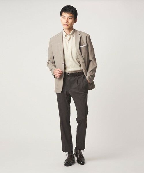 green label relaxing / グリーンレーベル リラクシング シャツ・ブラウス | ポリエステル ラッカン ストライプ スタンダード スナップ ボタンダウン 半袖 シャツ -ストレッチ・イージーアイロン・吸水速乾- | 詳細13