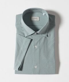 green label relaxing / グリーンレーベル リラクシング シャツ・ブラウス | ポリエステル ラッカン ギンガムチェック スタンダード スナップ ボタンダウン 半袖 シャツ -ストレッチ・イージーアイロン・吸水速乾-