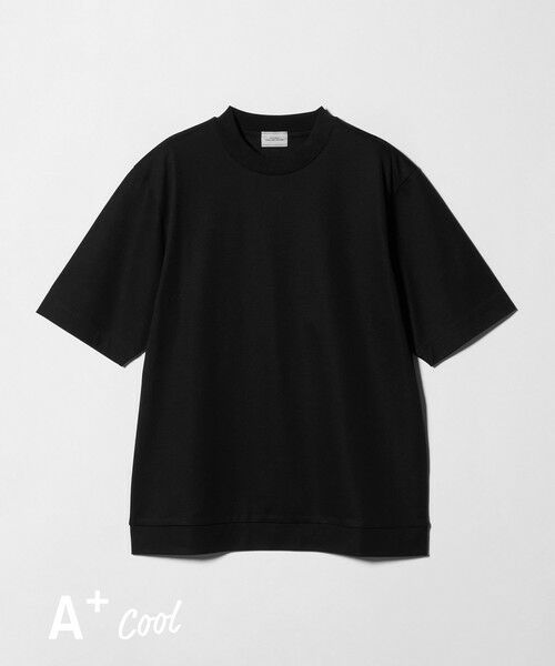green label relaxing / グリーンレーベル リラクシング Tシャツ | A+ COOL スムース クルーネック カットソー -吸水速乾・抗菌-（BLACK）