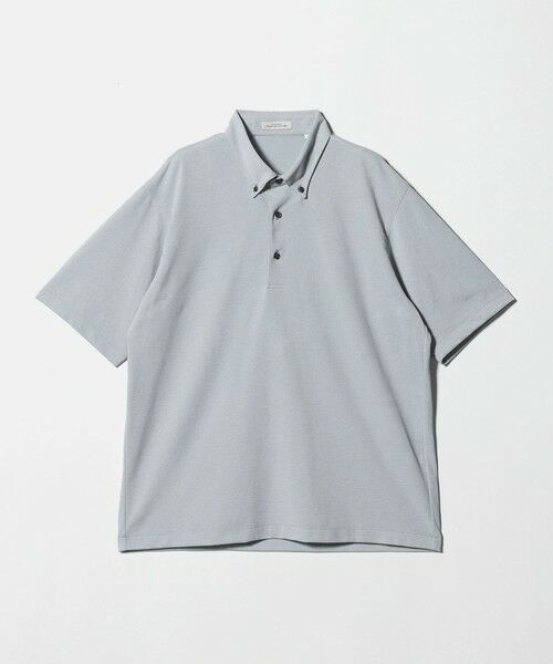 green label relaxing / グリーンレーベル リラクシング ポロシャツ | プライムフレックス ドット メッシュ ボタンダウン ビズポロ ポロシャツ -ストレッチ・吸水速乾・通気性-（LT.GRAY）