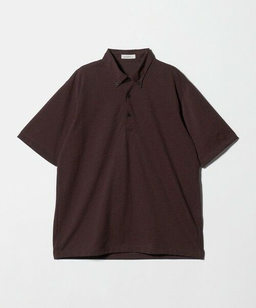 green label relaxing / グリーンレーベル リラクシング ポロシャツ | プライムフレックス ドット メッシュ ボタンダウン ビズポロ ポロシャツ -ストレッチ・吸水速乾・通気性-（DK.BROWN）