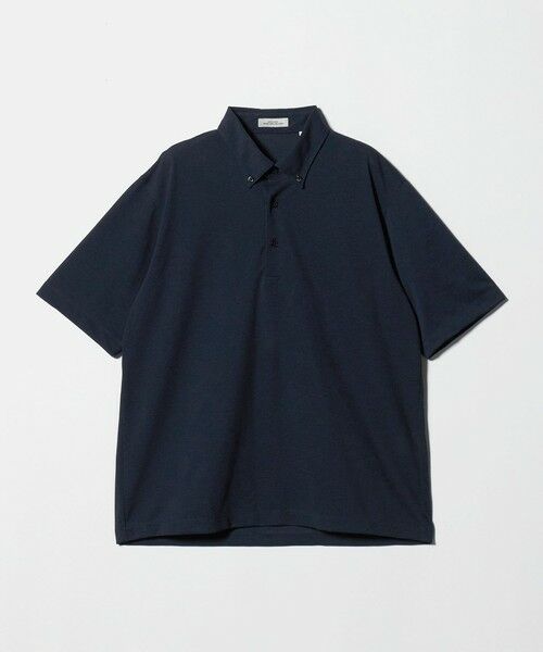 green label relaxing / グリーンレーベル リラクシング ポロシャツ | プライムフレックス ドット メッシュ ボタンダウン ビズポロ ポロシャツ -ストレッチ・吸水速乾・通気性-（NAVY）