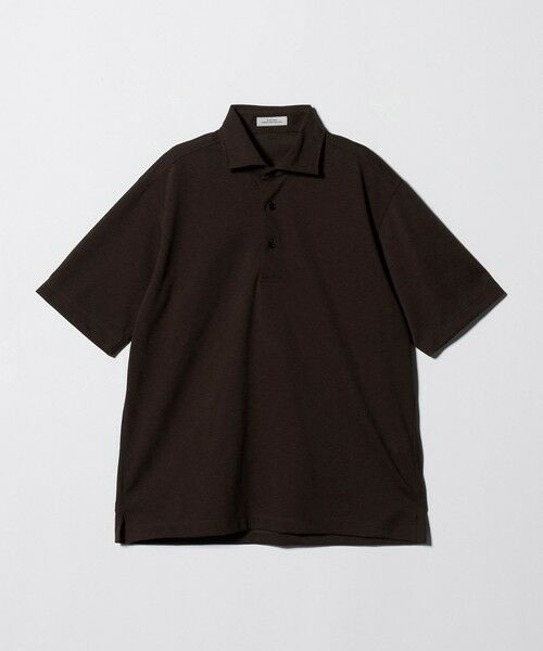 green label relaxing / グリーンレーベル リラクシング ポロシャツ | プライムフレックス ドット メッシュ カッタウェイ ビズポロ ポロシャツ -ストレッチ・吸水速乾・通気性-（DK.BROWN）