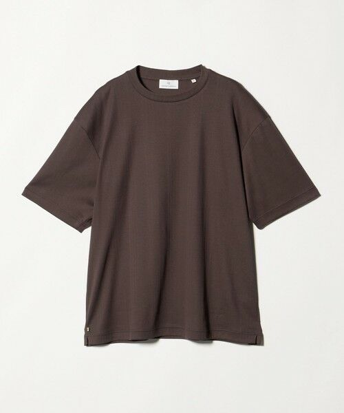 green label relaxing / グリーンレーベル リラクシング Tシャツ | ＜COLONY CLOTHING＞リブ クルーネック Tシャツ カットソー（WINE）