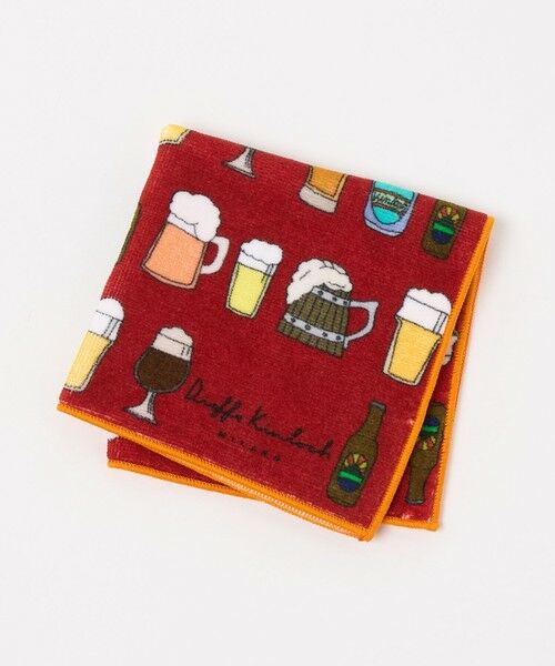 green label relaxing / グリーンレーベル リラクシング ハンカチ | ＜Dieffe Kinloch＞プリント タオル ハンカチ（RED）
