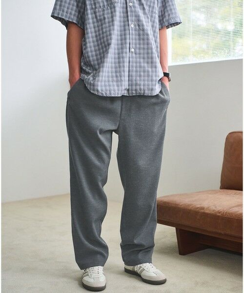 green label relaxing / グリーンレーベル リラクシング その他パンツ | テック コード PLAY-PANTS イージーパンツ W3 -ストレッチ・吸水速乾-(MD.GRAY)
