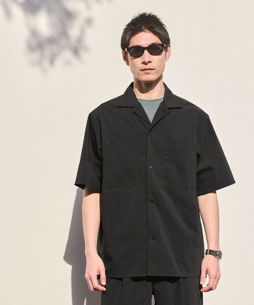 green label relaxing / グリーンレーベル リラクシング シャツ・ブラウス | WONDER CLOTH オープンカラー 3ポケット 半袖シャツ -ストレッチ・接触冷感・吸水速乾- | 詳細1