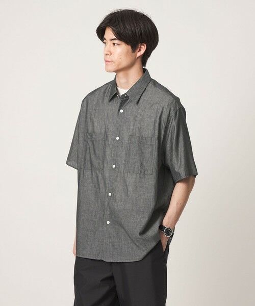 green label relaxing / グリーンレーベル リラクシング シャツ・ブラウス | 2.25オンス デニム レギュラーカラー 半袖 シャツ | 詳細5