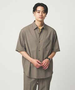 green label relaxing / グリーンレーベル リラクシング シャツ・ブラウス | ポリエステル ドビー ジャストルーズ 半袖 シャツ -接触冷感・吸水速乾・ストレッチ-