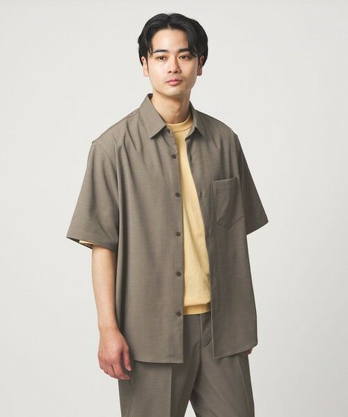 green label relaxing / グリーンレーベル リラクシング シャツ・ブラウス | ポリエステル ドビー ジャストルーズ 半袖 シャツ -接触冷感・吸水速乾・ストレッチ- | 詳細17
