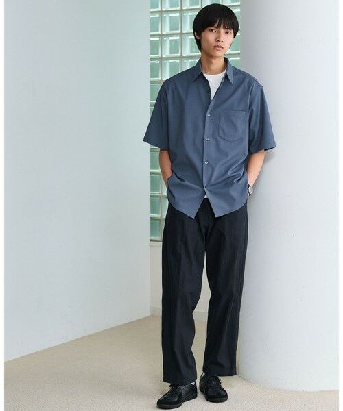 green label relaxing / グリーンレーベル リラクシング シャツ・ブラウス | ポリエステル ドビー ジャストルーズ 半袖 シャツ -接触冷感・吸水速乾・ストレッチ- | 詳細27