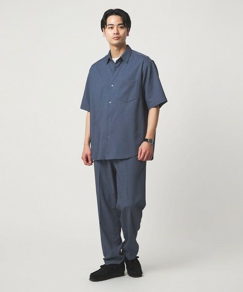 green label relaxing / グリーンレーベル リラクシング シャツ・ブラウス | ポリエステル ドビー ジャストルーズ 半袖 シャツ -接触冷感・吸水速乾・ストレッチ- | 詳細27