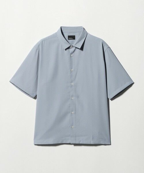 green label relaxing / グリーンレーベル リラクシング シャツ・ブラウス | 【WEB限定】JUST fit ソフトドレープ ボックスシルエット 半袖 シャツ（LT.GRAY）