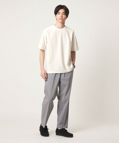 green label relaxing / グリーンレーベル リラクシング Tシャツ | ポリエステル ウール ツイル インレー 半袖 Tシャツ カットソー | 詳細1