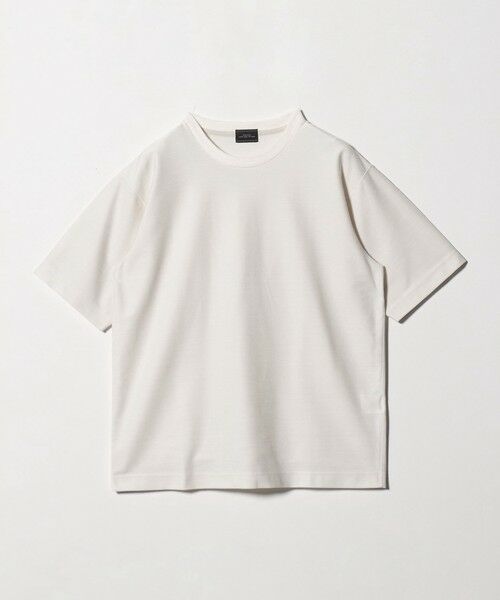 green label relaxing / グリーンレーベル リラクシング Tシャツ | ポリエステル ウール ツイル インレー 半袖 Tシャツ カットソー（OFF WHITE）