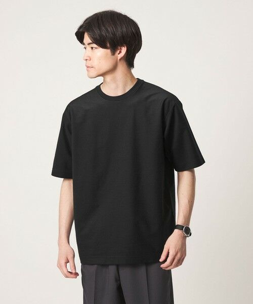 green label relaxing / グリーンレーベル リラクシング Tシャツ | ポリエステル ウール ツイル インレー 半袖 Tシャツ カットソー | 詳細6
