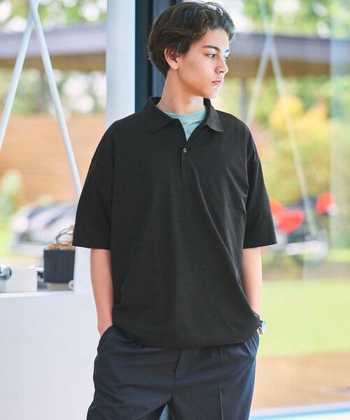 green label relaxing / グリーンレーベル リラクシング ポロシャツ | 【別注】＜DAIWA＞半袖 ポロシャツ（BLACK）