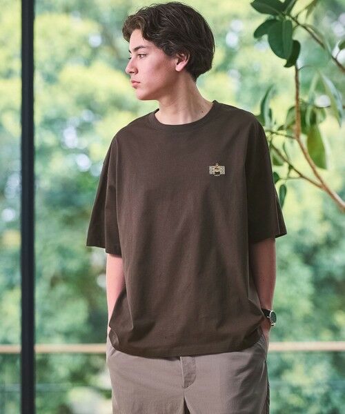 green label relaxing / グリーンレーベル リラクシング Tシャツ | 【別注】＜ROSTER BEAR＞GLR 刺しゅう ロゴ 半袖 Tシャツ（DK.BROWN）