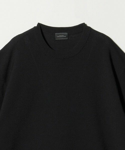 green label relaxing / グリーンレーベル リラクシング Tシャツ | ガーター ドローコード 半袖 クルーネック ニット -ウォッシャブル・UVカット・遮熱- | 詳細1